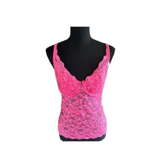 GAP Bundle – NWT – Pink Lace Cami & Green Striped Tank – Size L / 38C - Picture 7 of 8